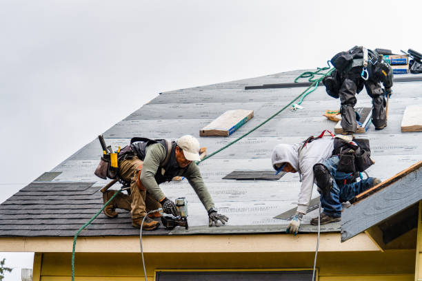 Professional Gutter Installation technician working in Watertown, FL